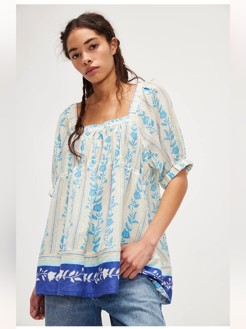 NWT Free People Santorini Printed Cotton Tunic $223